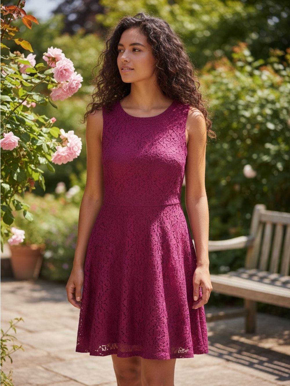 Everly Sleeveless Lace Mini Dress